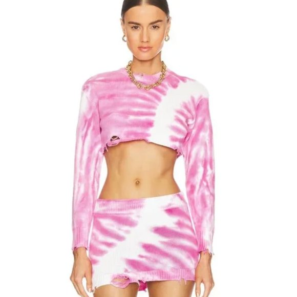 SER.O.YA Dresses & Skirts - NWT SER.O.YA Robin Tie Dye Mini Skirt in Pink Line Tie Dye XS